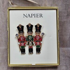 Napier Brooch Soldiers Christmas Jewelry NEW